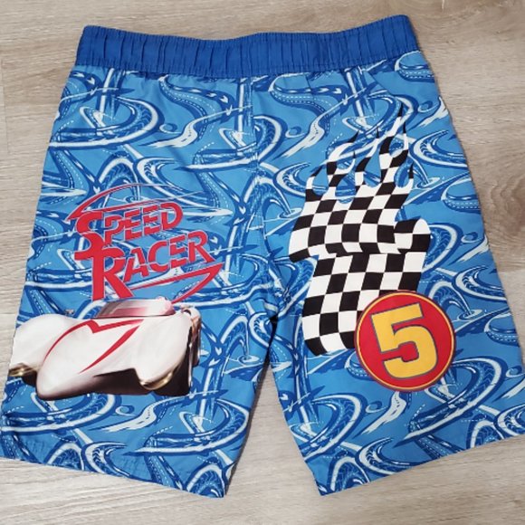 Speed Racer Boys Swim Trunks Size 8/10 (Small) - Blue, Car #5 - Picture 12 of 15